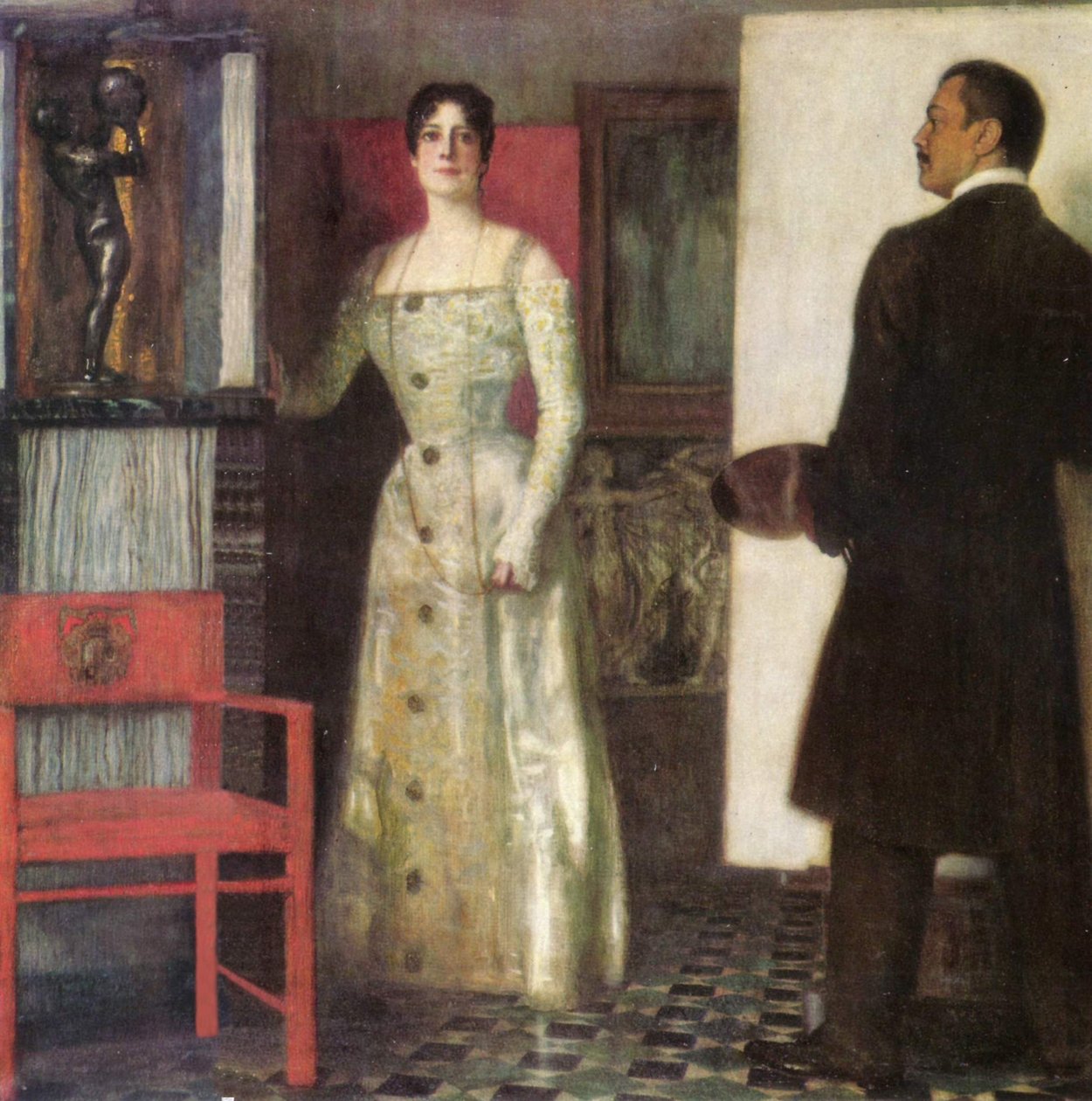 Selbstporträt des Malers und seiner Frau im Atelier von Franz von Stuck