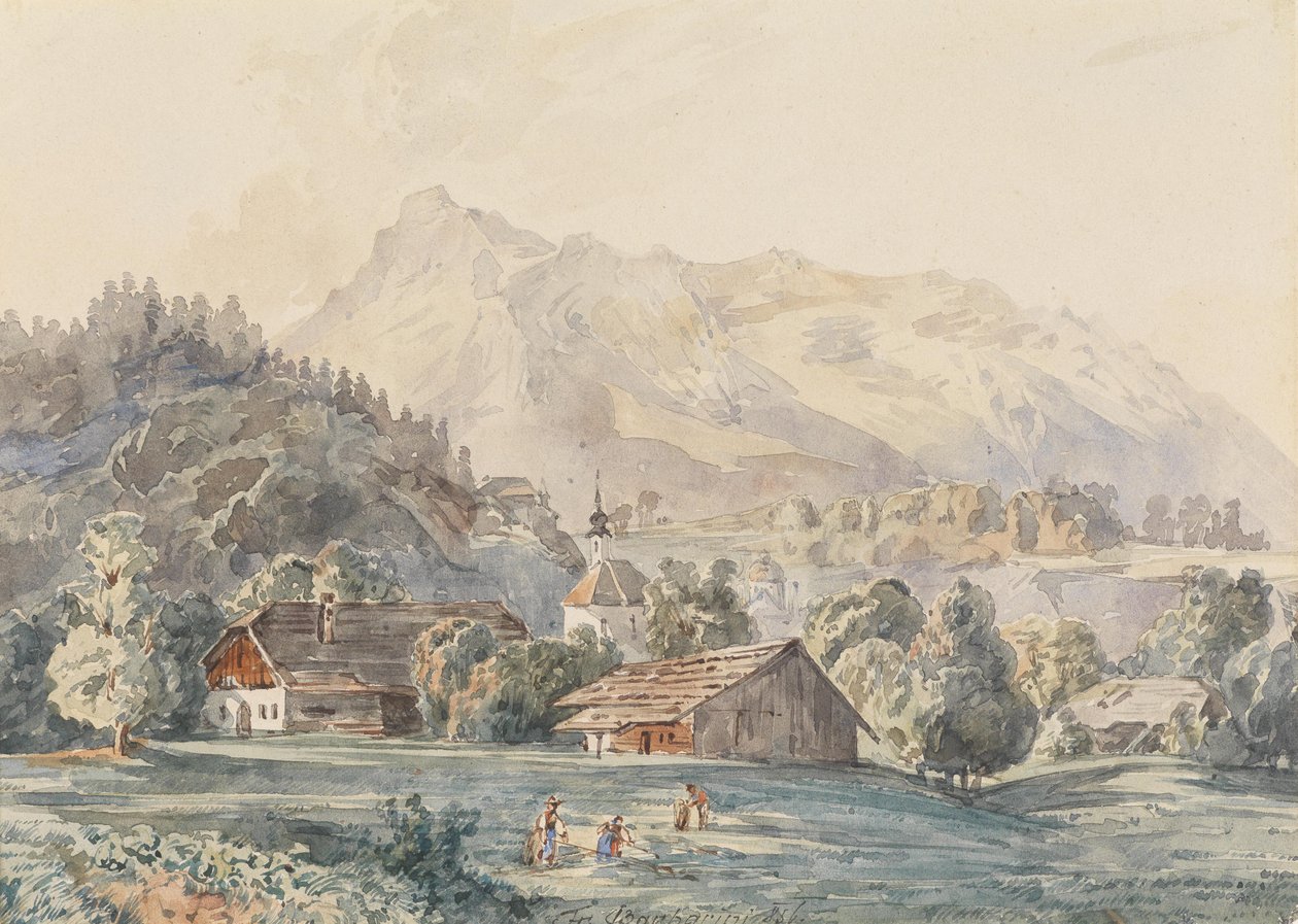 Der Ort Gnigl bei Salzburg von Franz Barbarini