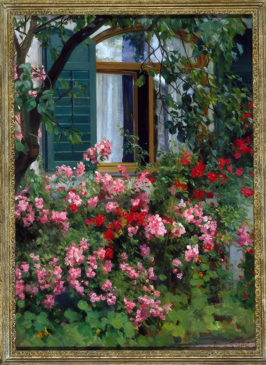 Am Blumenfenster von Franz Grassel