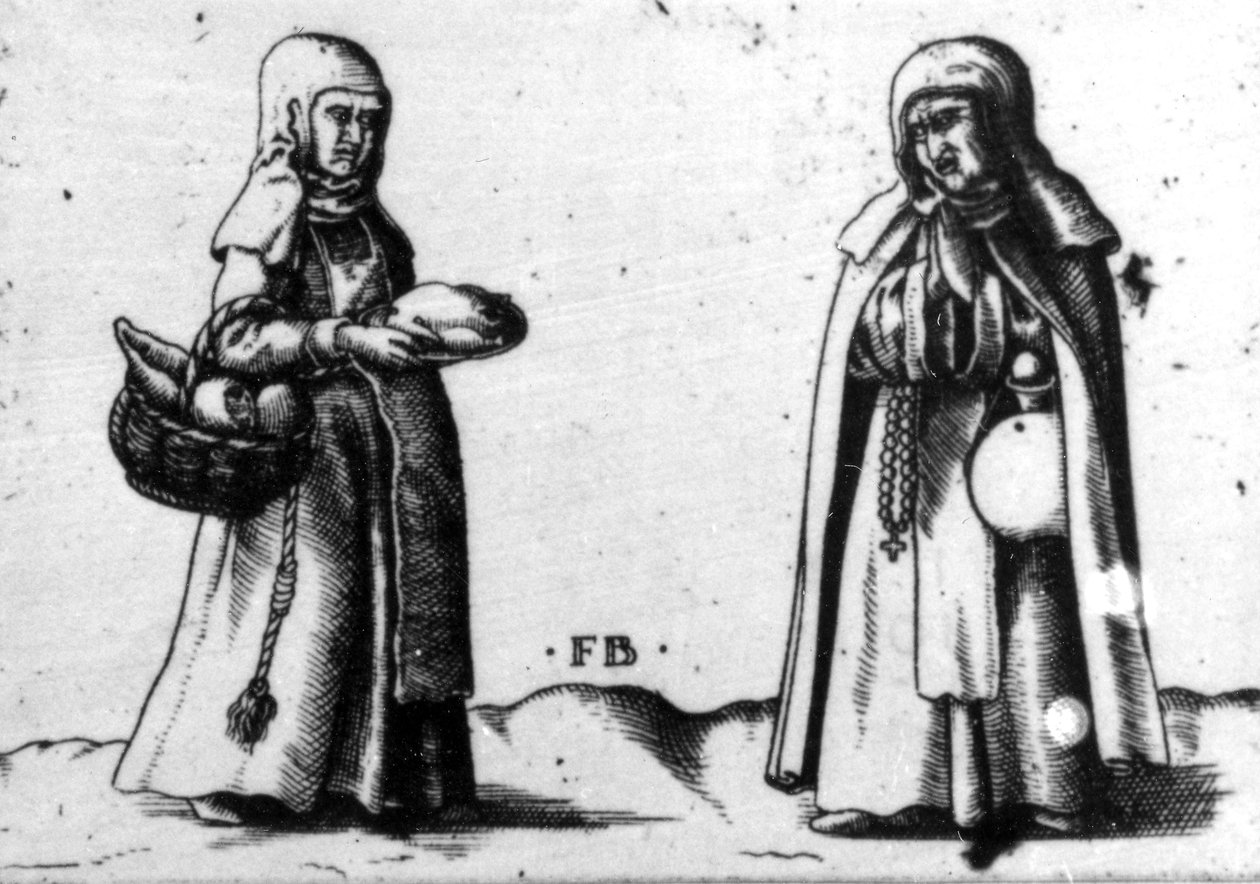 Zwei religiöse Personen von Franz Isaac Brun