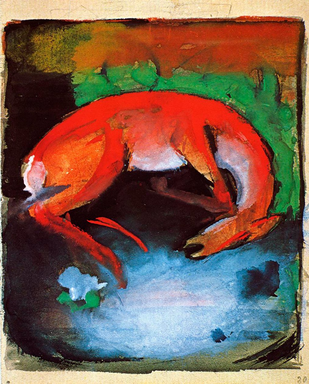 Toter Hirsch, 1913 von Franz Marc