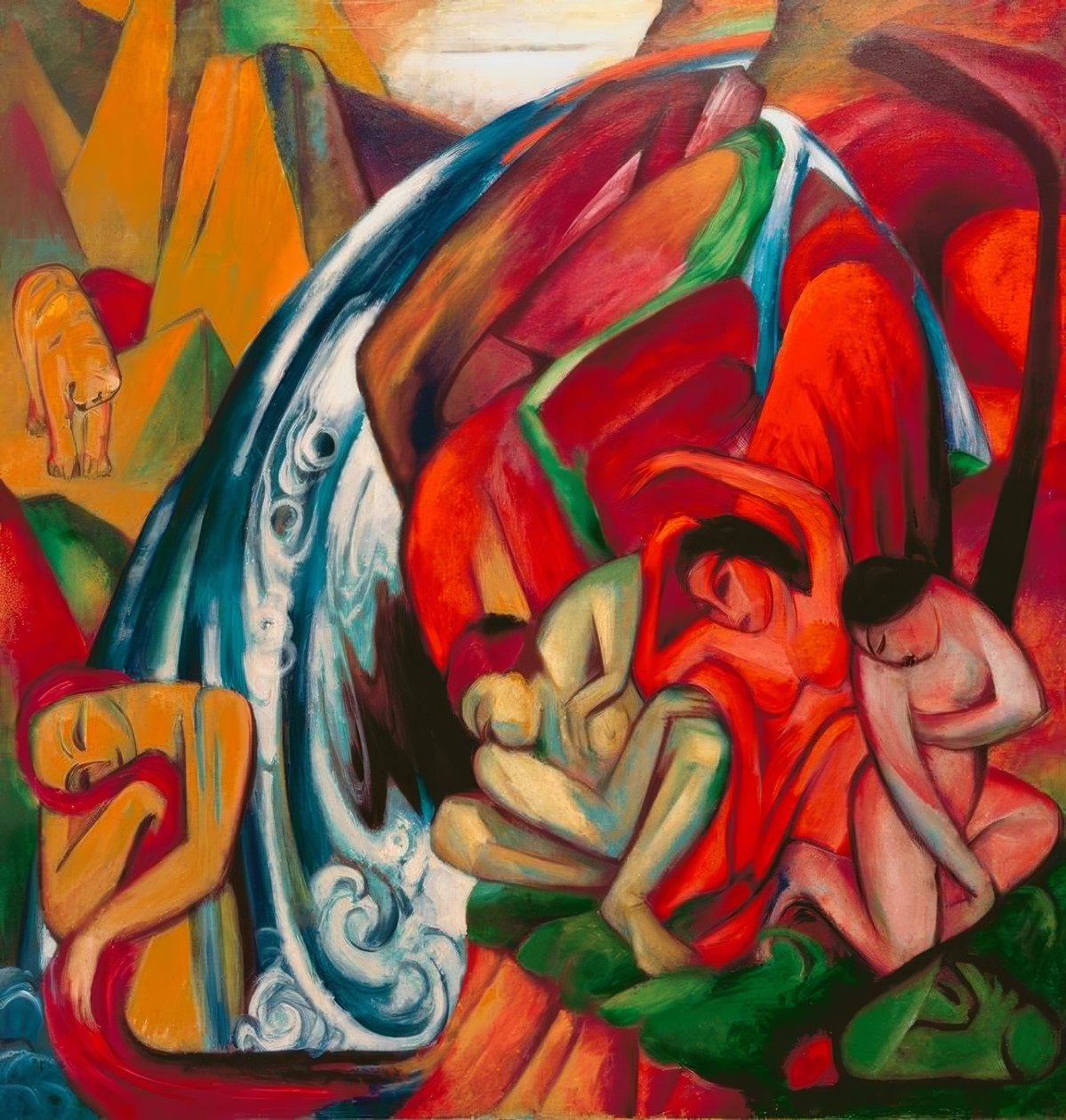 Der Wasserfall von Franz Marc
