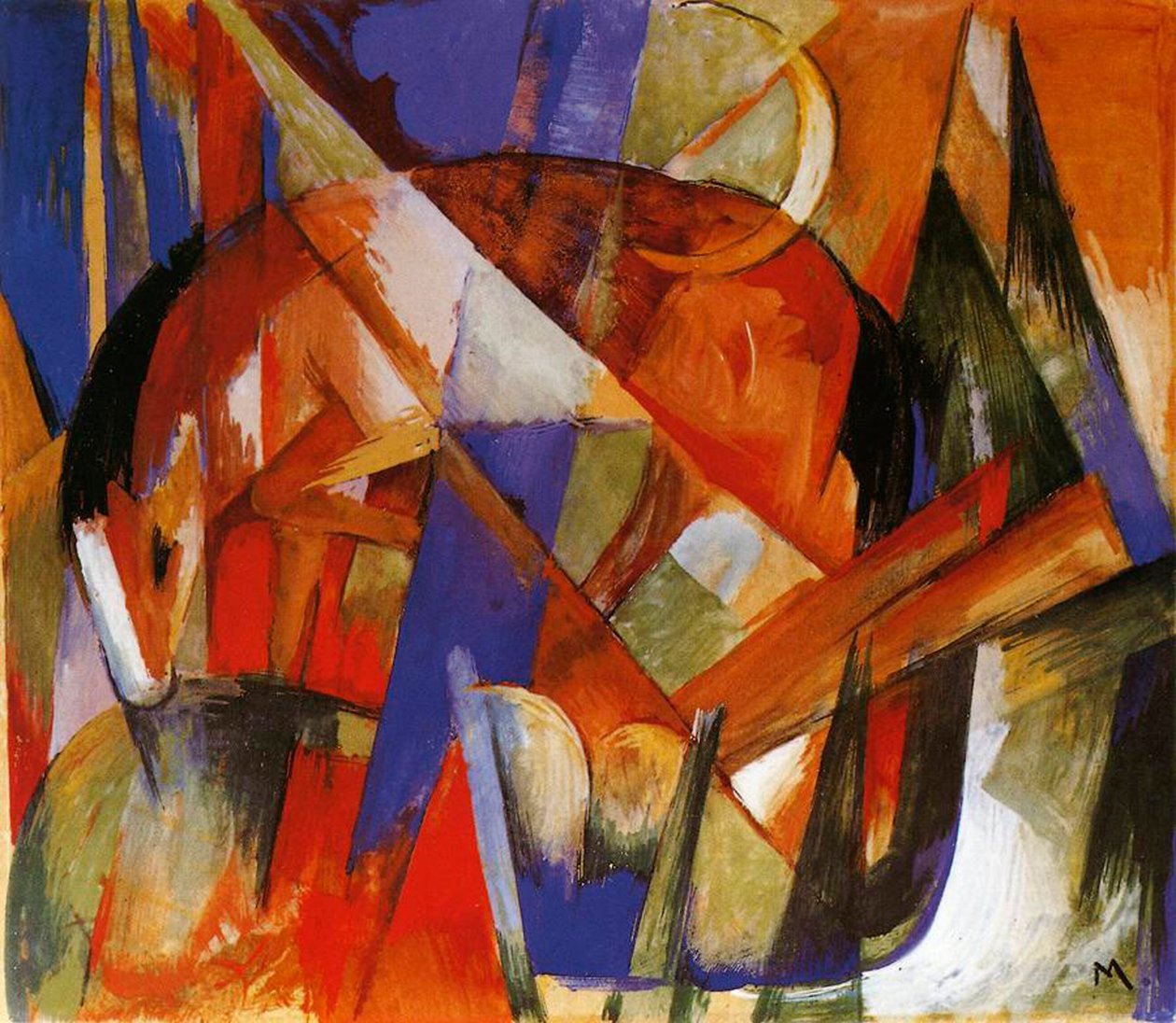 Fabelhaftes Tier II, 1913 von Franz Marc