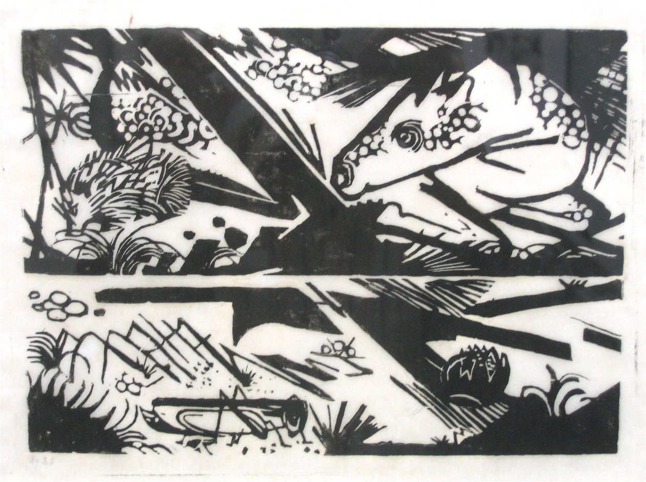 Pferd und Igel von Franz Marc