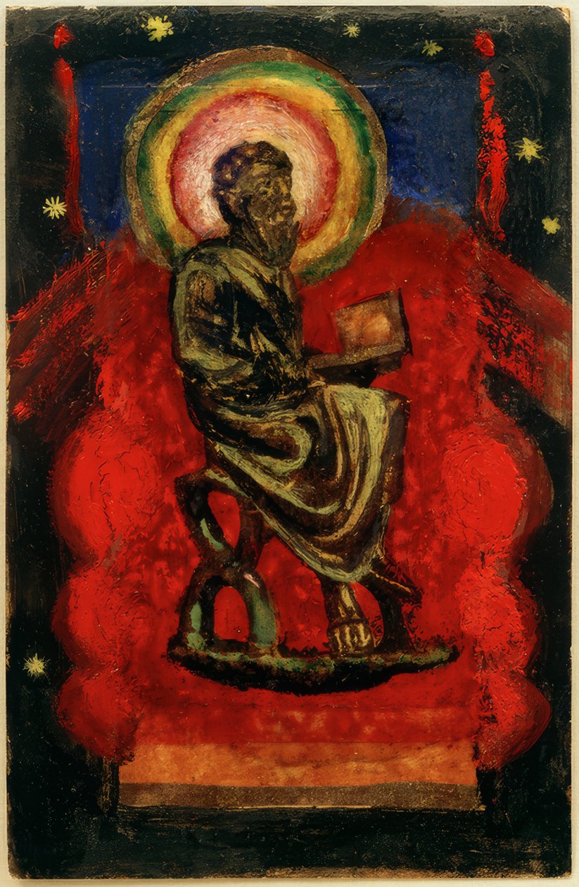 Sitzender Heiliger, Byzantinischer Heiliger von Franz Marc