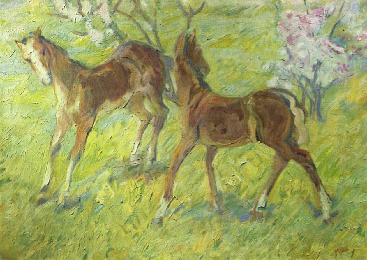 Springende Fohlen von Franz Marc