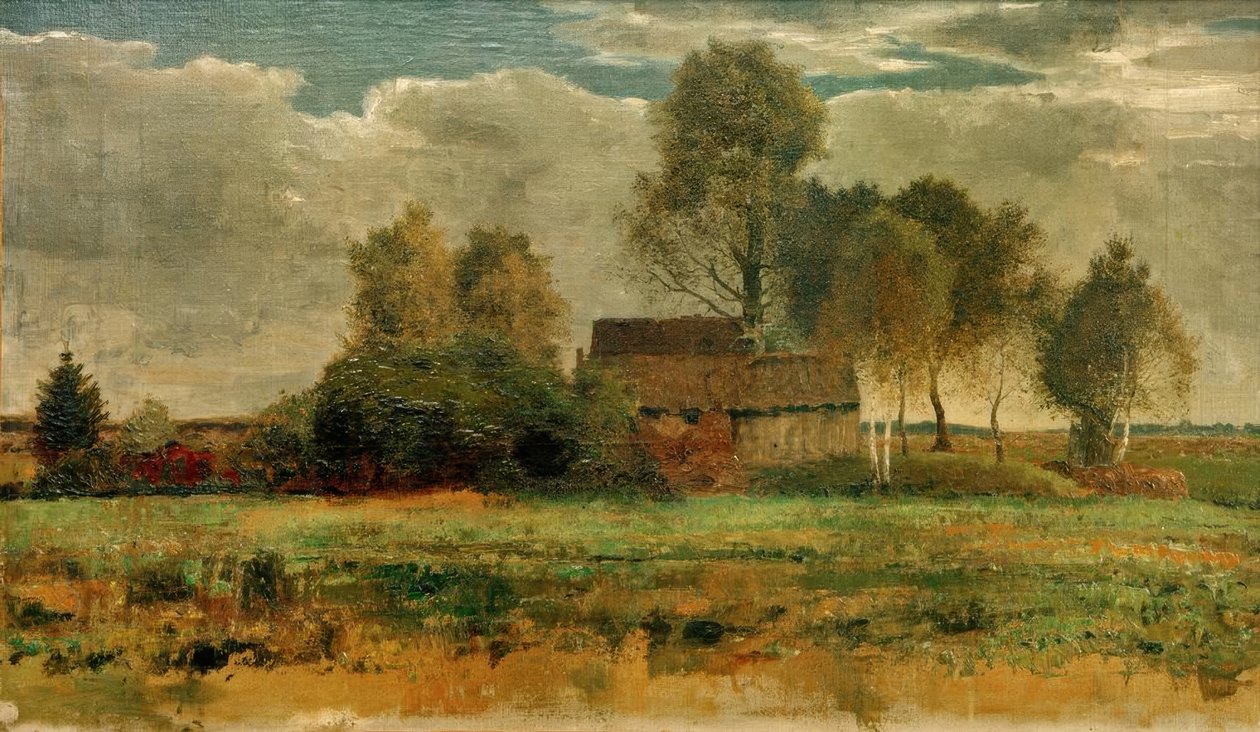 Torfhütten im Dachauer Moos von Franz Marc