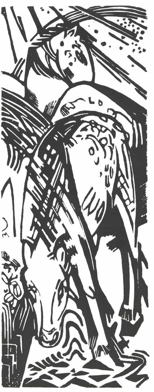 Trinkendes Pferd von Franz Marc