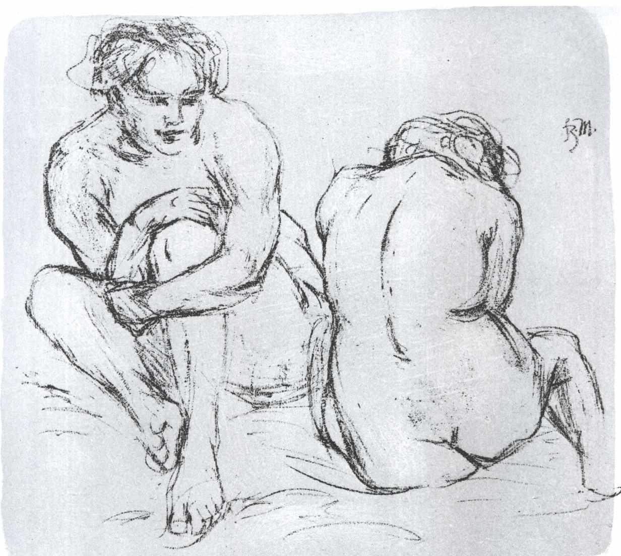 Zwei Akte von Franz Marc