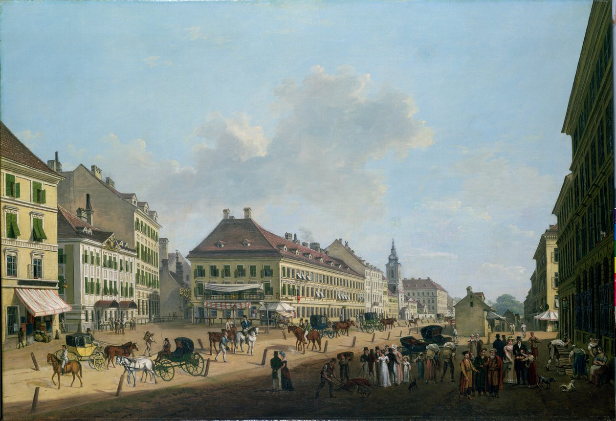 Wien, die Promenade, 1824 von Franz Scheyerer