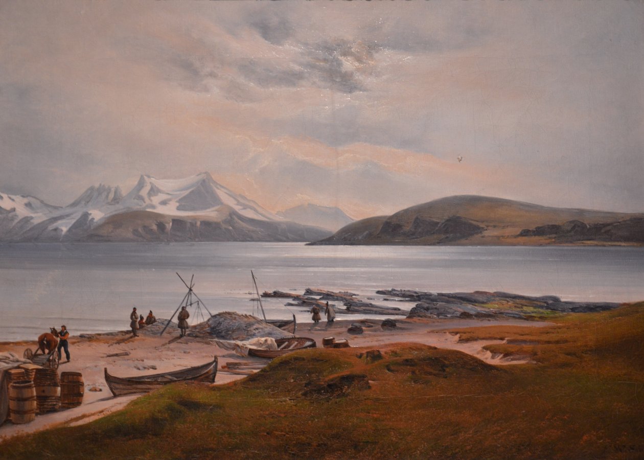 Küstenlandschaft mit Samen von Franz Wilhelm Schiertz