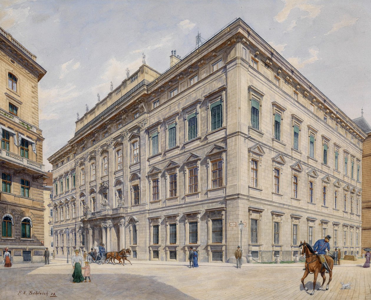 Das Stadtpalais Liechtenstein in der Bankgasse von Franz Xaver Schleich
