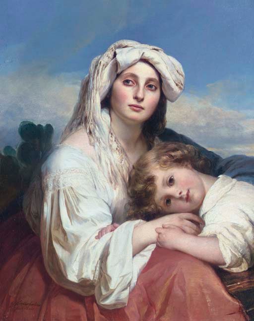 Italienerin mit Kind von Franz Xaver Winterhalter