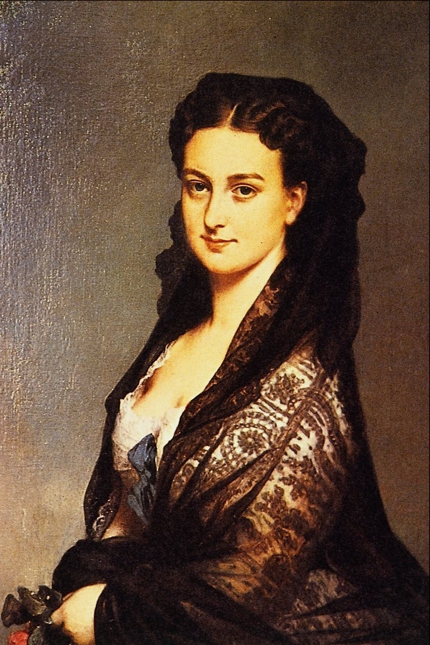 Unbekannte mit Mantilla von Franz Xaver Winterhalter