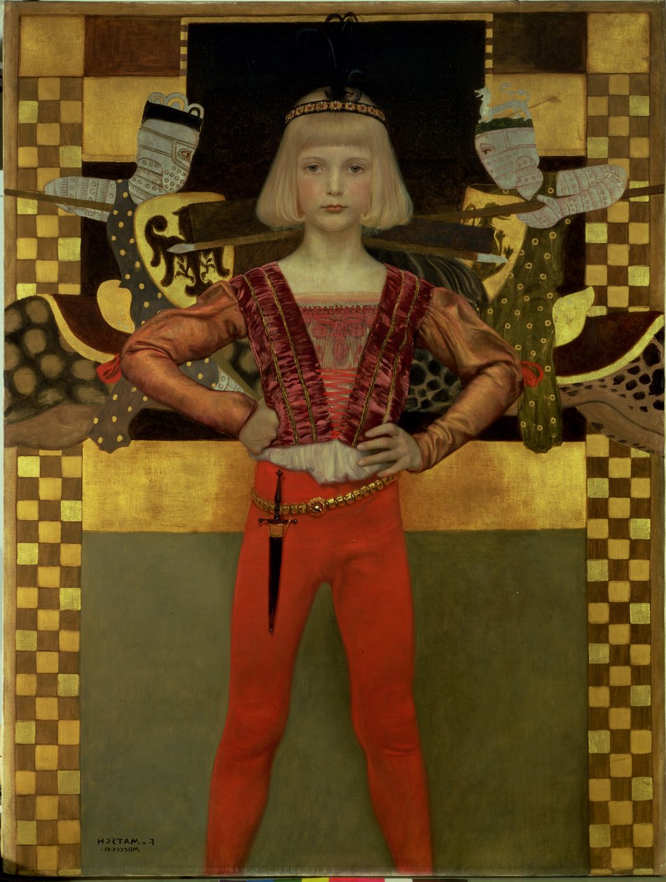 Junge im mittelalterlichen Kostüm, 1906 von Franz von Matsch