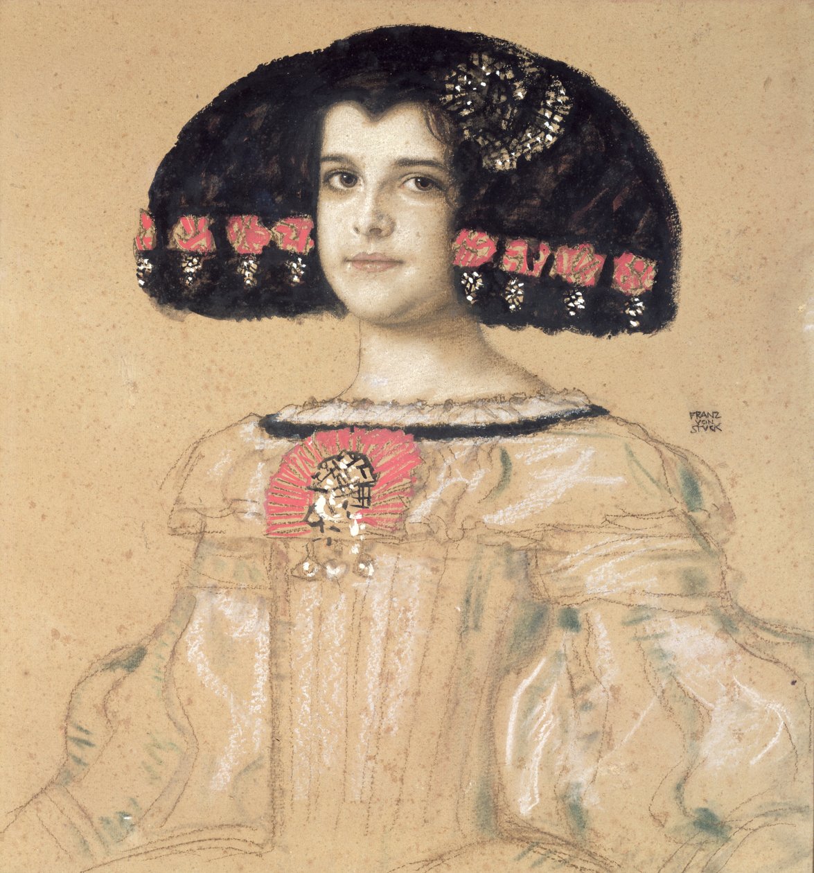 Porträt von Mary, der Tochter des Künstlers, ca. 1908 von Franz von Stuck