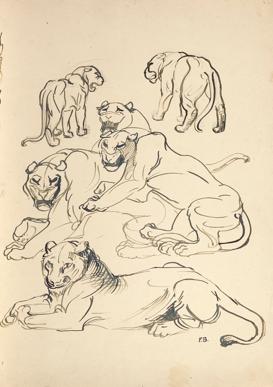 Sechs Pumas von Franz Barwig d. Ä.