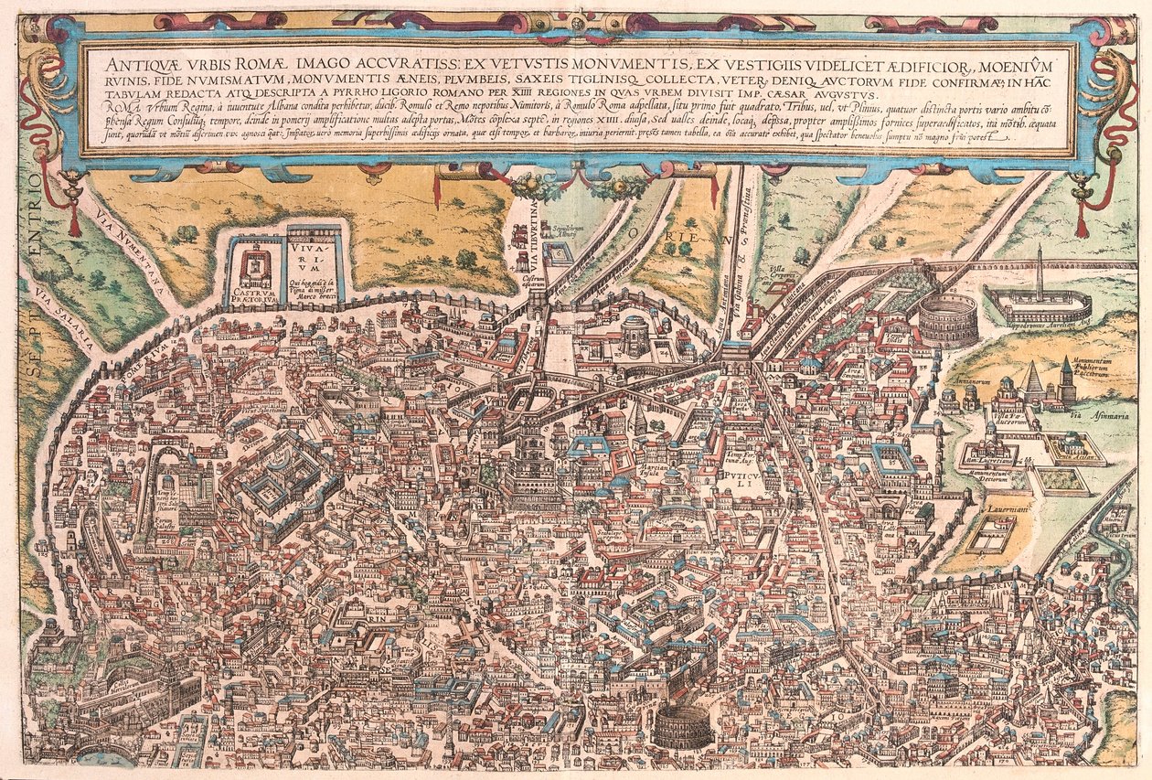 Antikes Rom, Teil A, Italien (Gravur) von Franz Hogenberg