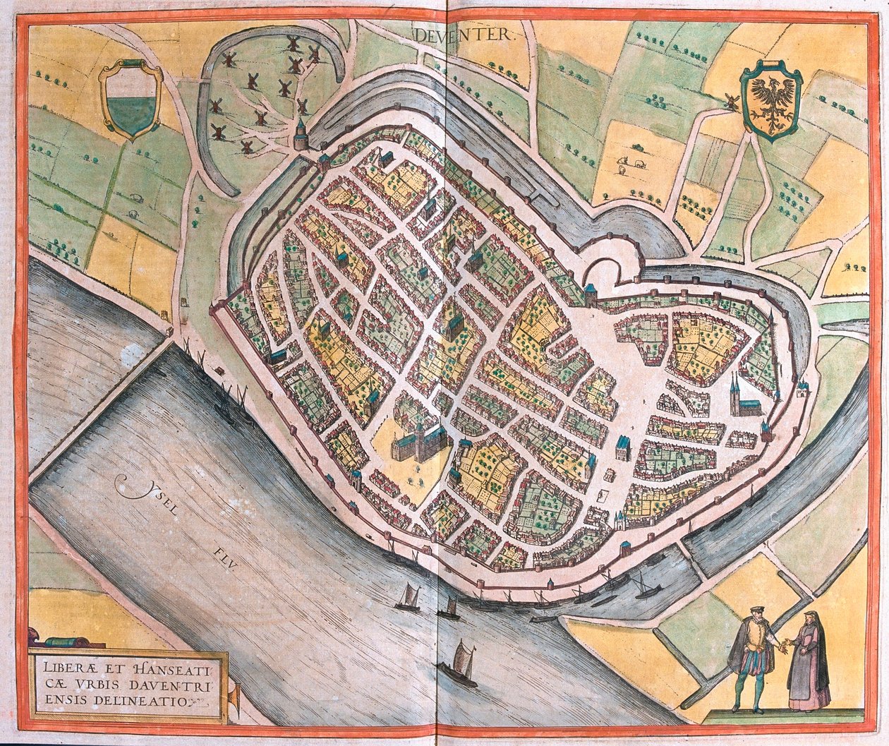 Deventer, Niederlande (Gravur) von Franz Hogenberg