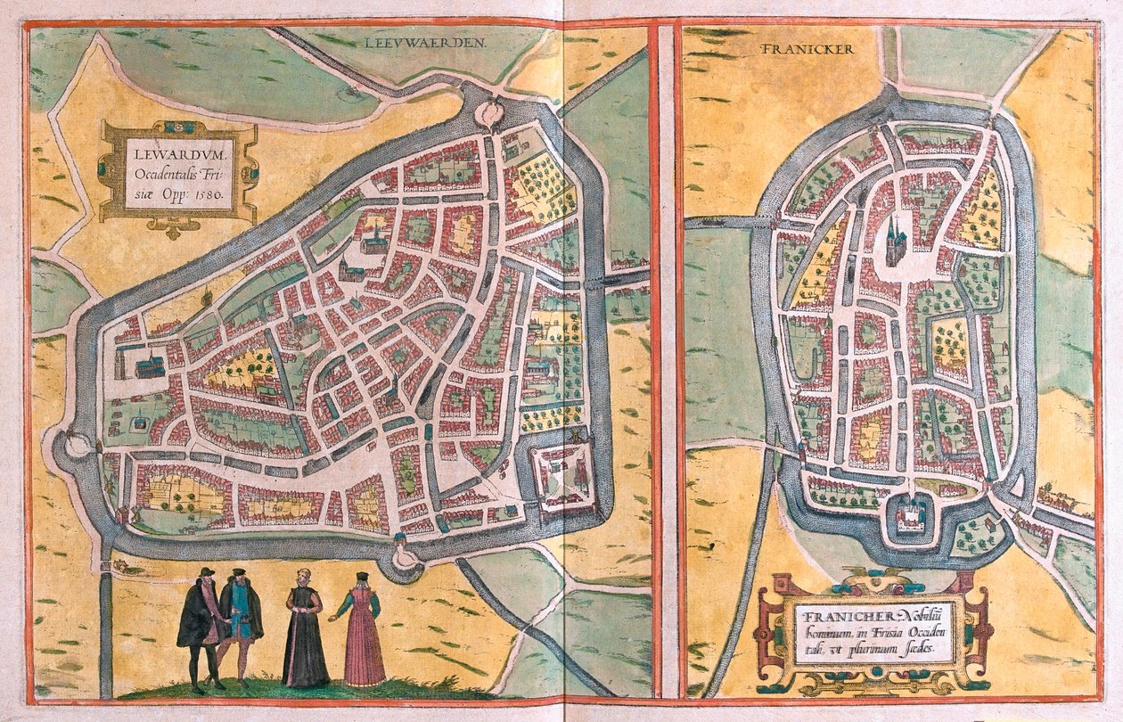 Franeker, Niederlande (Gravur) von Franz Hogenberg