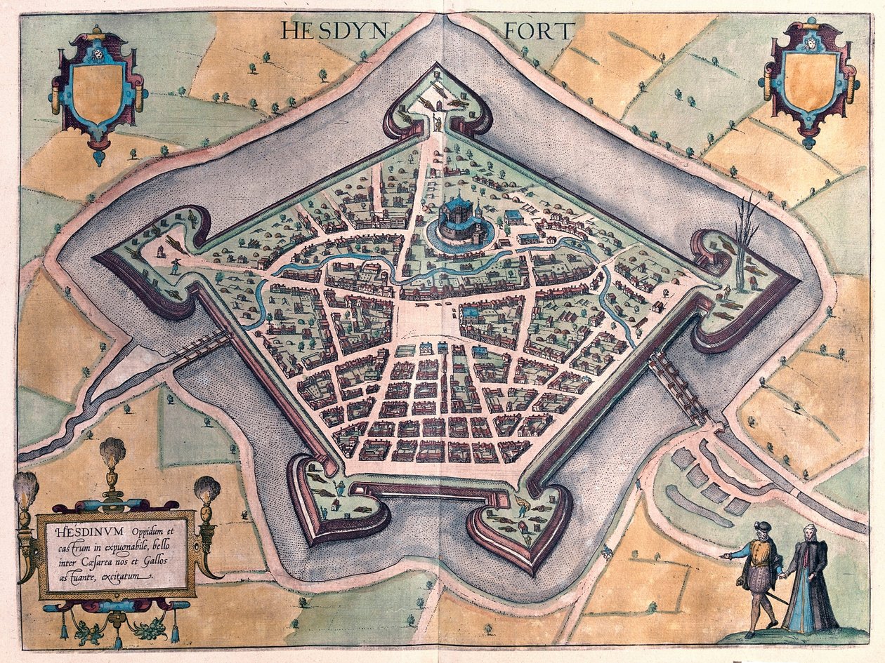 Hesdin, Frankreich (Gravur) von Franz Hogenberg