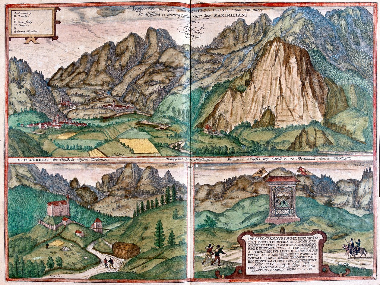 Inntal und Schlossberg, Deutschland von Franz Hogenberg