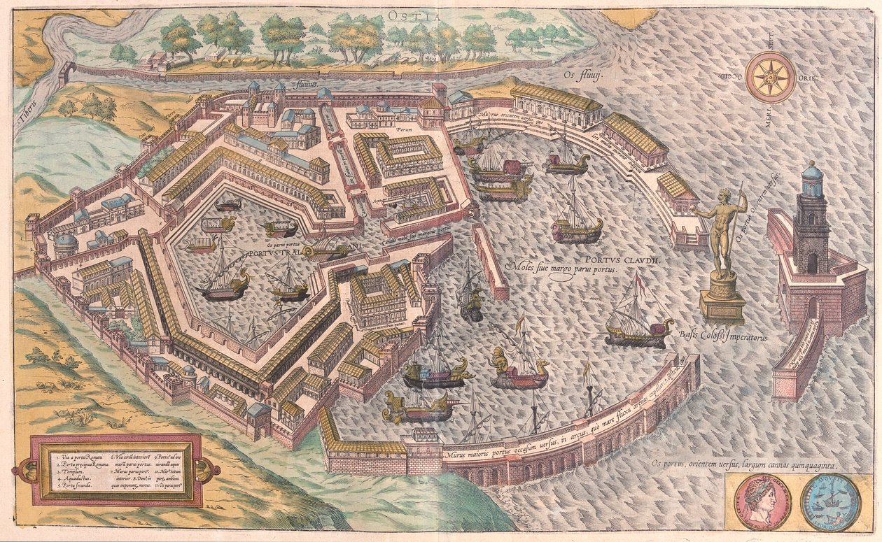 Ostia, Antikes Rom, Italien (Stich) von Franz Hogenberg