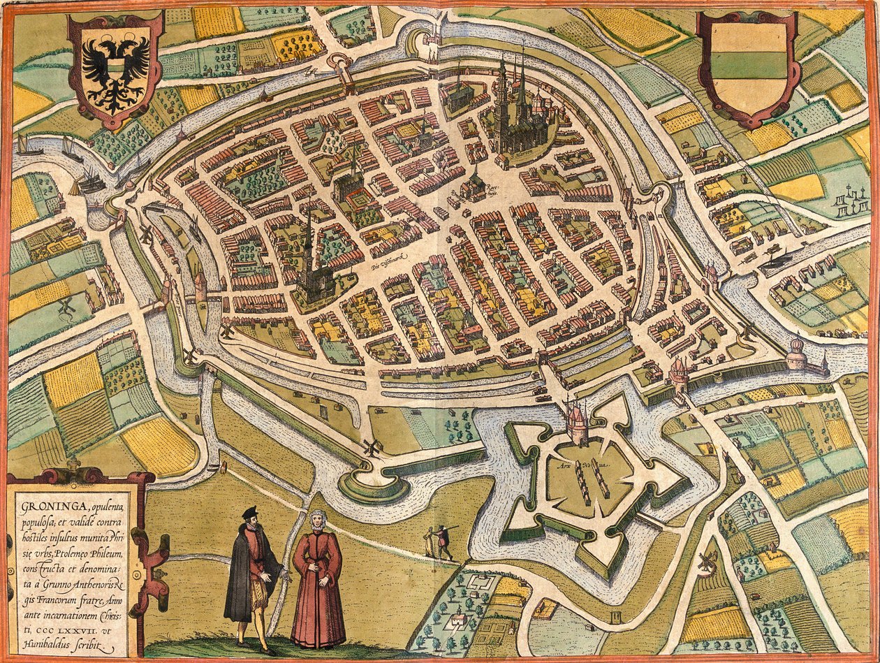 Plan von Groningen, Niederlande von Franz Hogenberg