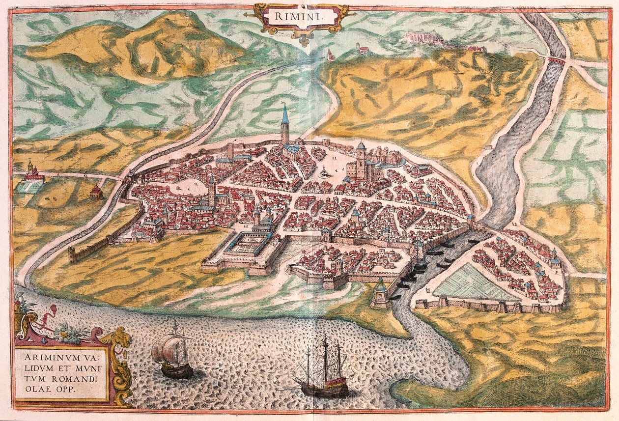 Rimini, Italien (Gravur) von Franz Hogenberg