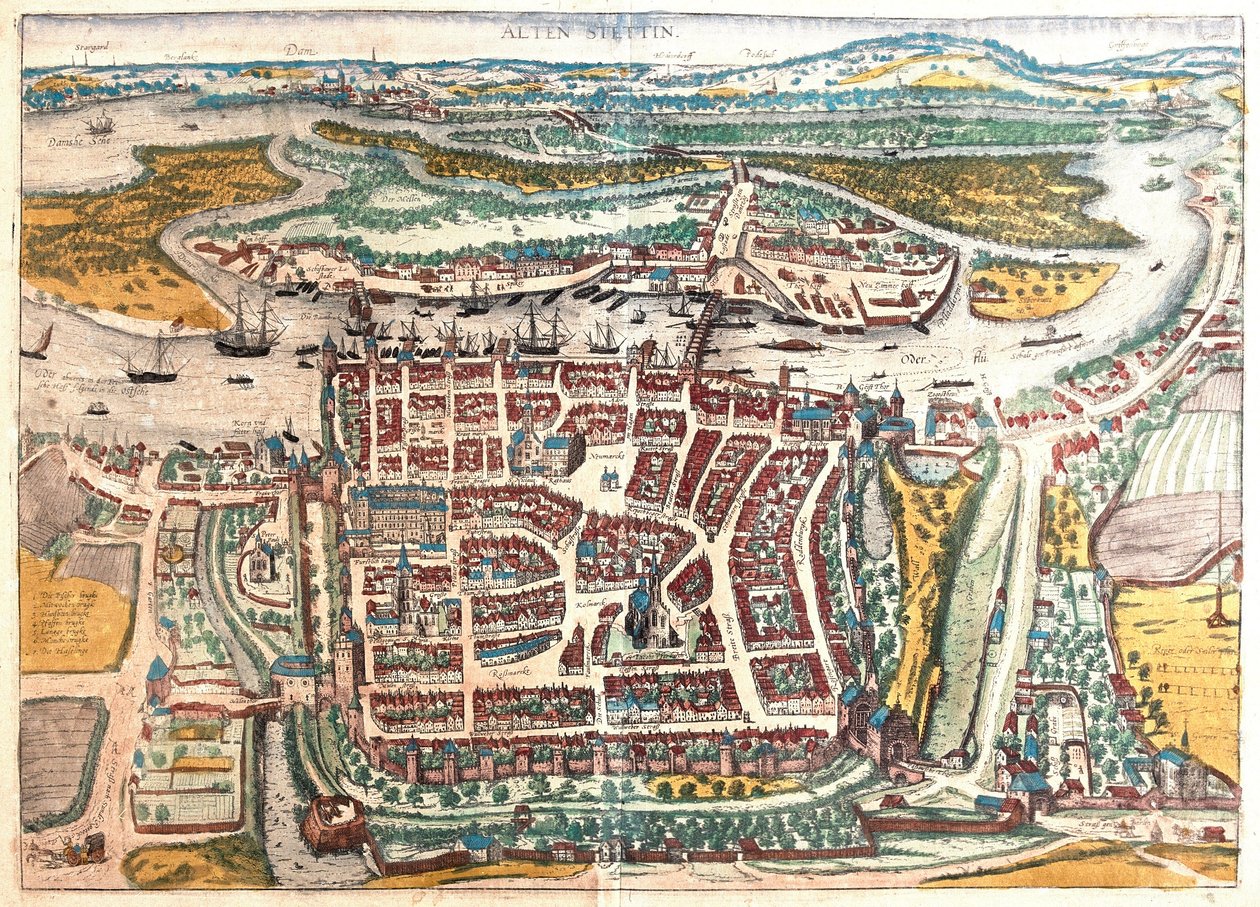 Stettin, Polen (Stich) von Franz Hogenberg