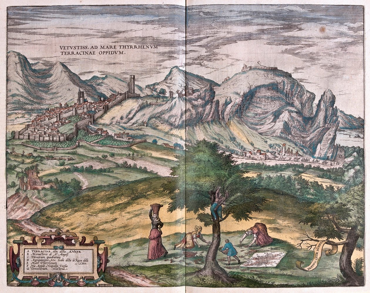 Terracina, Italien (Gravur) von Franz Hogenberg