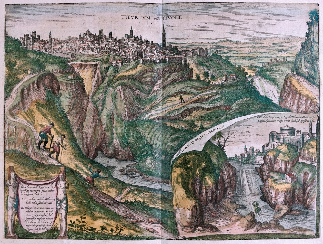 Tivoli, Italien (Gravur) von Franz Hogenberg