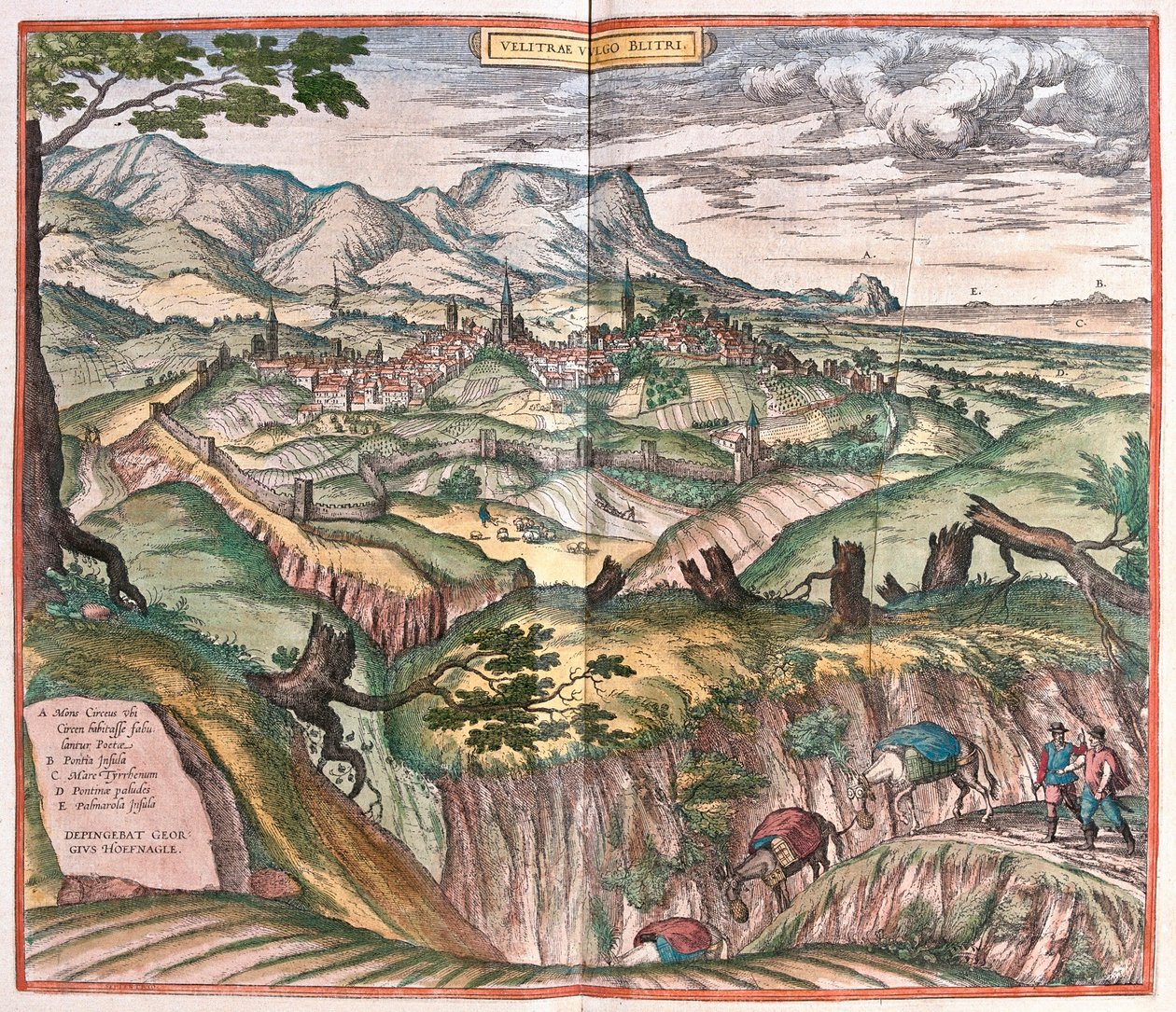 Velletri, Italien (Gravur) von Franz Hogenberg