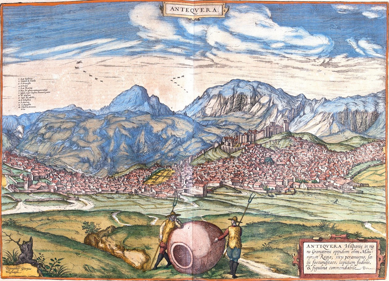 Ansicht von Antequera, Spanien von Franz Hogenberg