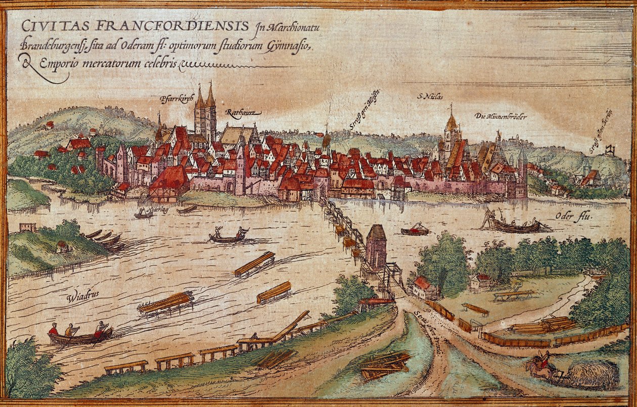 Ansicht von Frankfurt am Main, Deutschland (Gravur) von Franz Hogenberg
