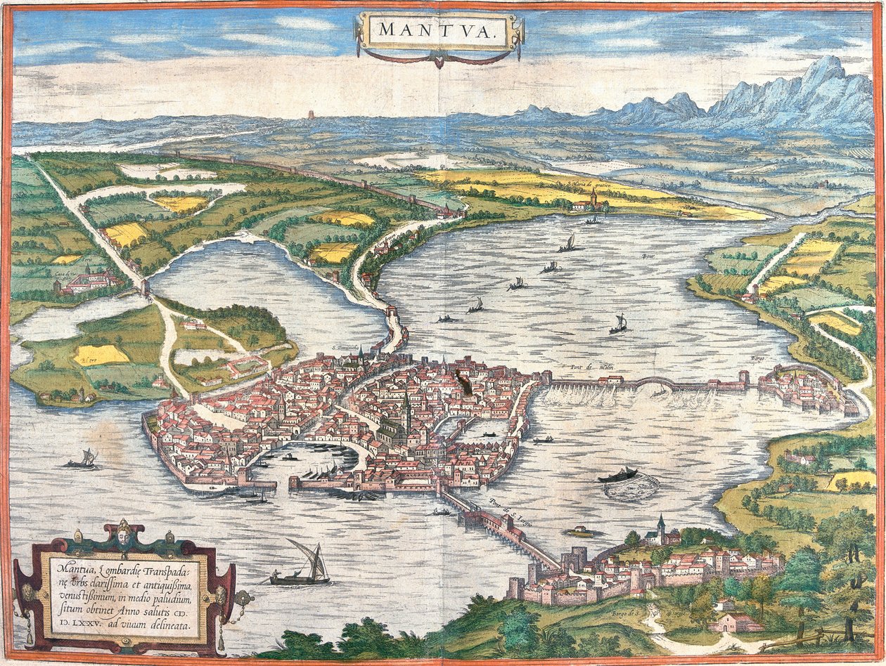 Ansicht von Mantua, Italien von Franz Hogenberg