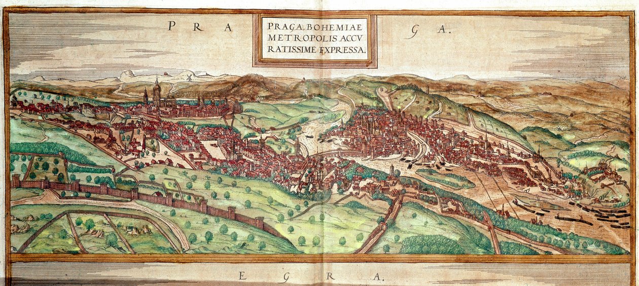 Ansicht von Prag (Gravur) von Franz Hogenberg