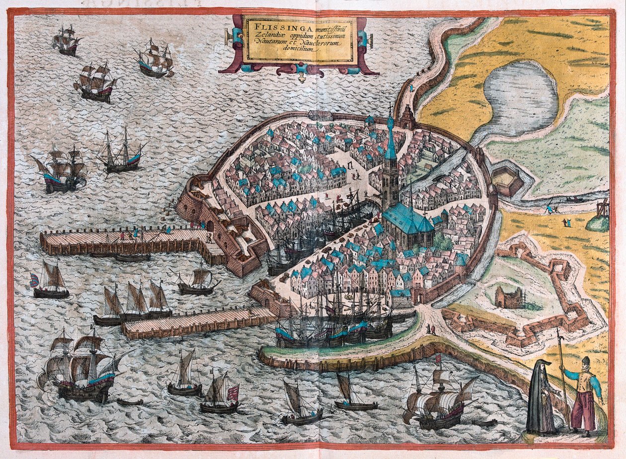 Vlissingen, Niederlande (Gravur) von Franz Hogenberg