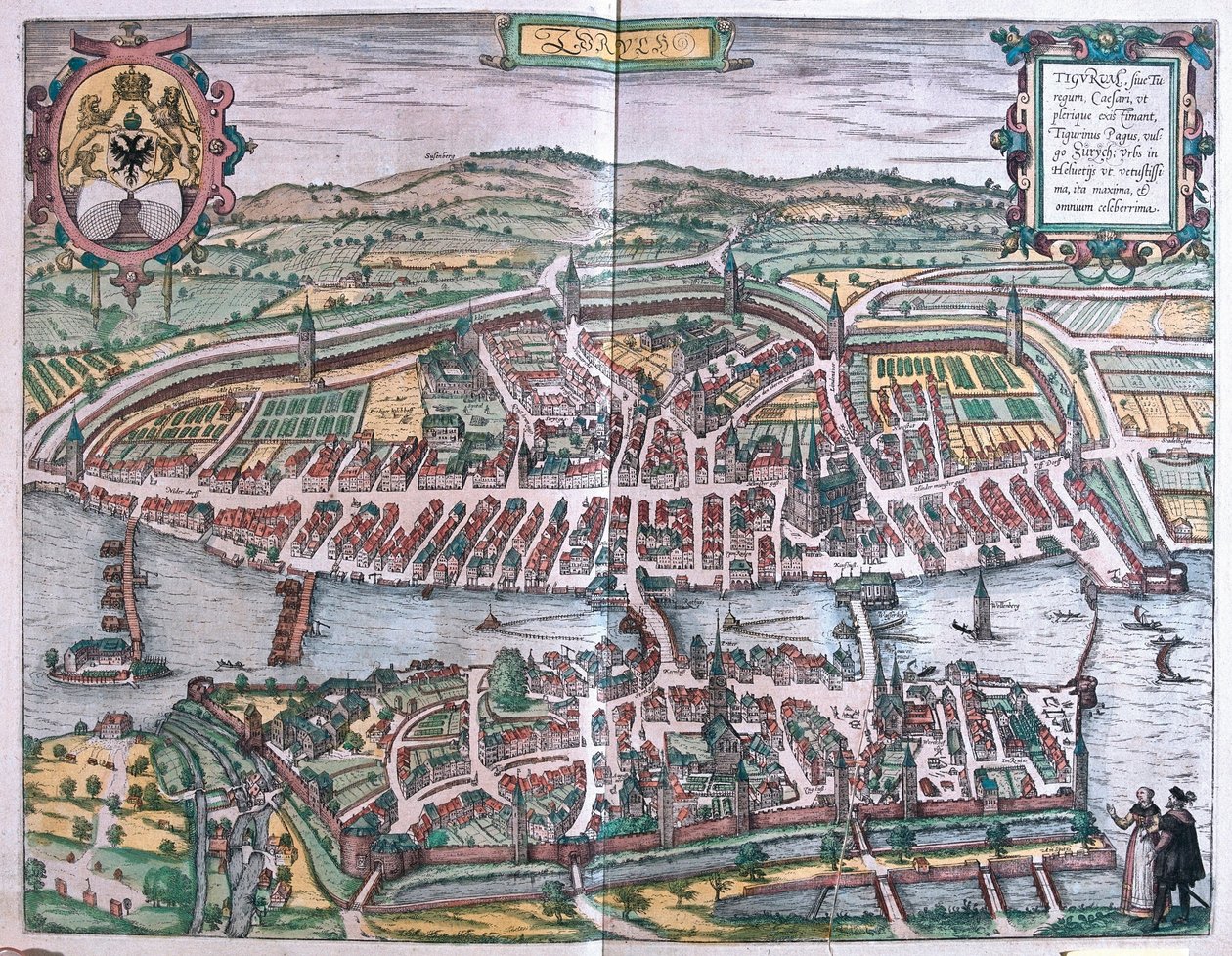 Zürich, Schweiz (Gravur) von Franz Hogenberg
