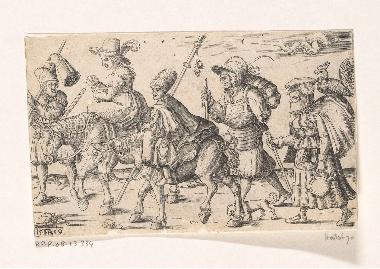 Soldaten und Marketenderinnen von Franz Isaac Brun