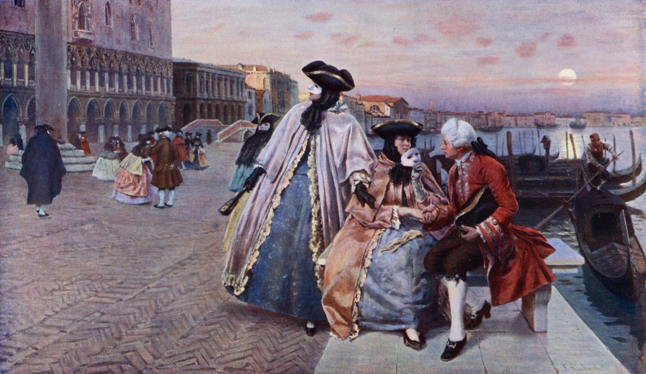 Nach dem Ball, Venedig von Franz Leo Ruben