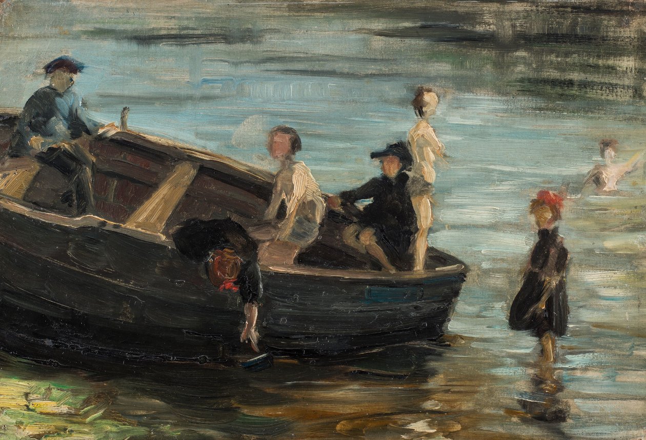 Kinder in einem Boot von Franz Marc