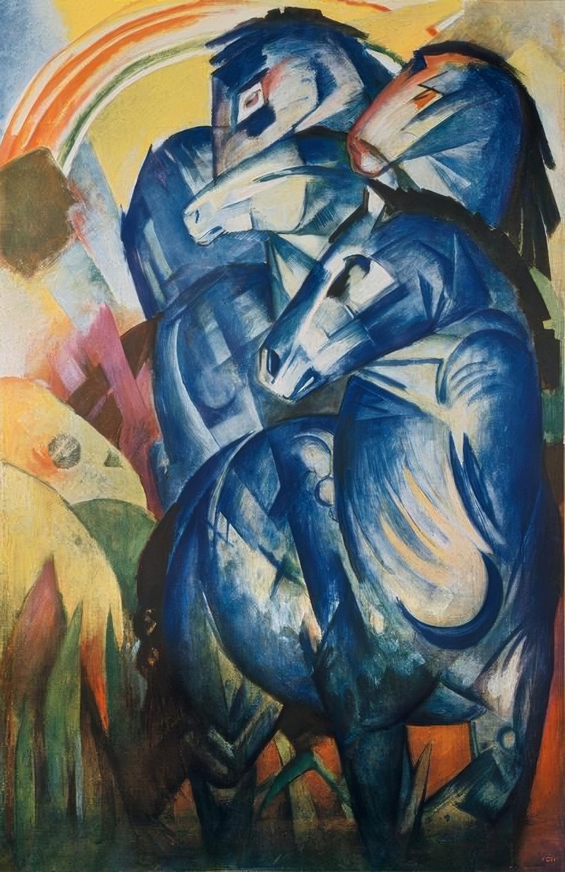 Der Turm der blauen Pferde von Franz Marc