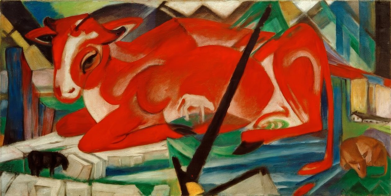 Die Weltenkuh von Franz Marc