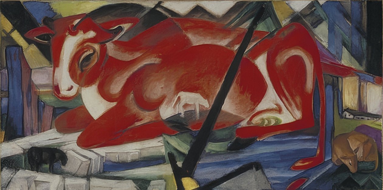Die Weltenkuh von Franz Marc
