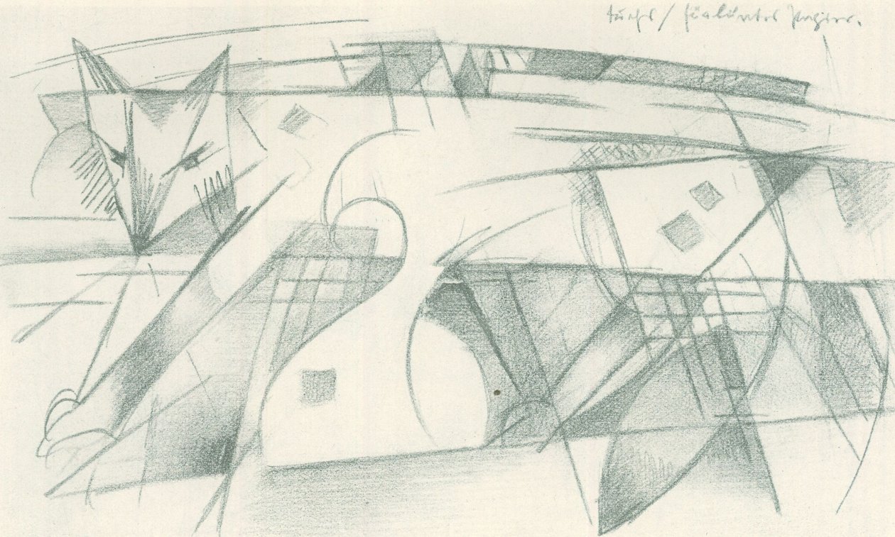 Fuchs für buntes Papier von Franz Marc
