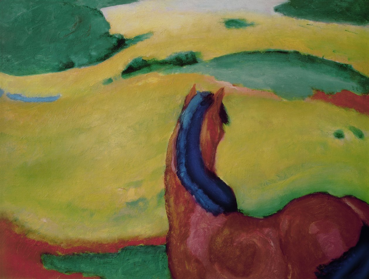 Pferd in einer Landschaft, 1910 von Franz Marc