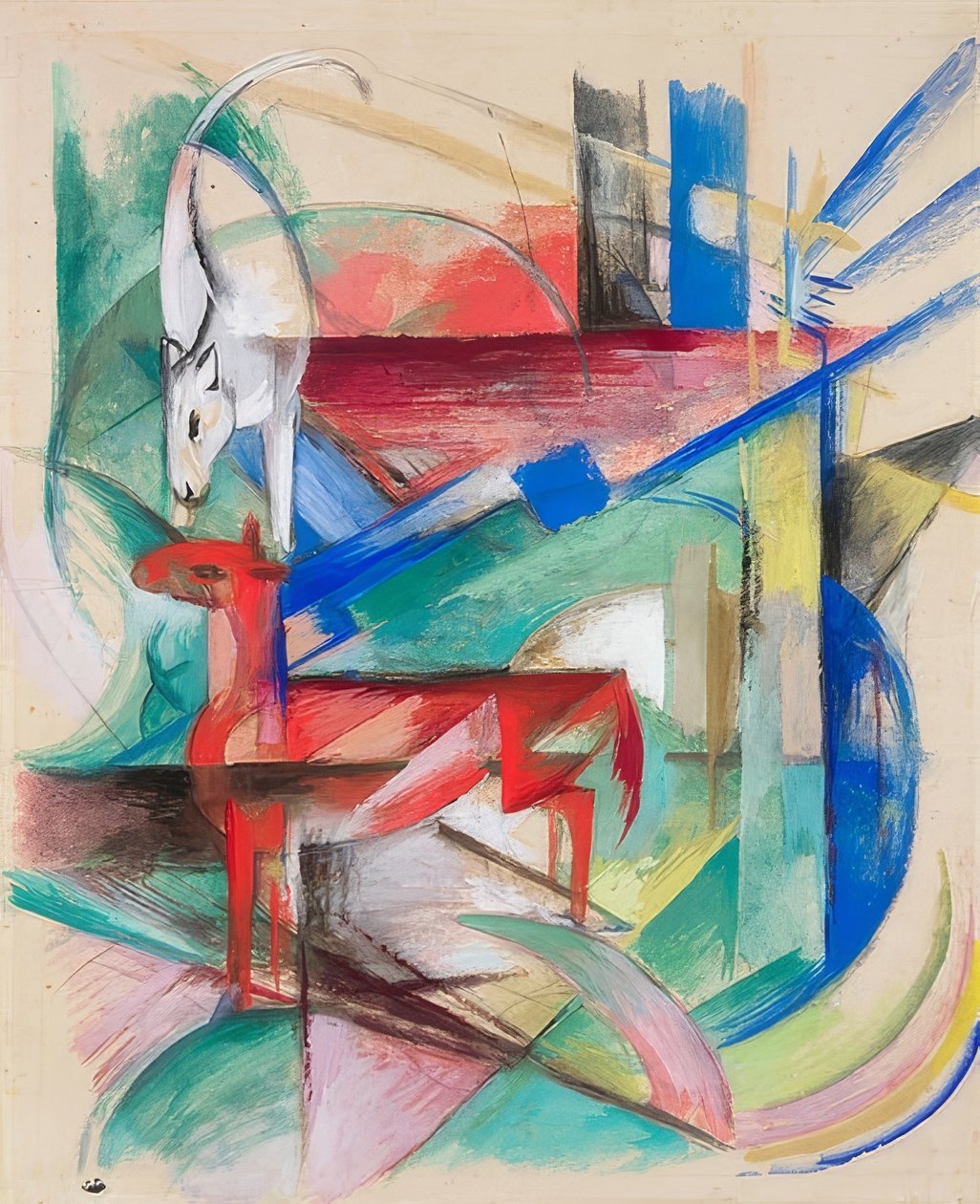 Landschaft mit Tieren von Franz Marc