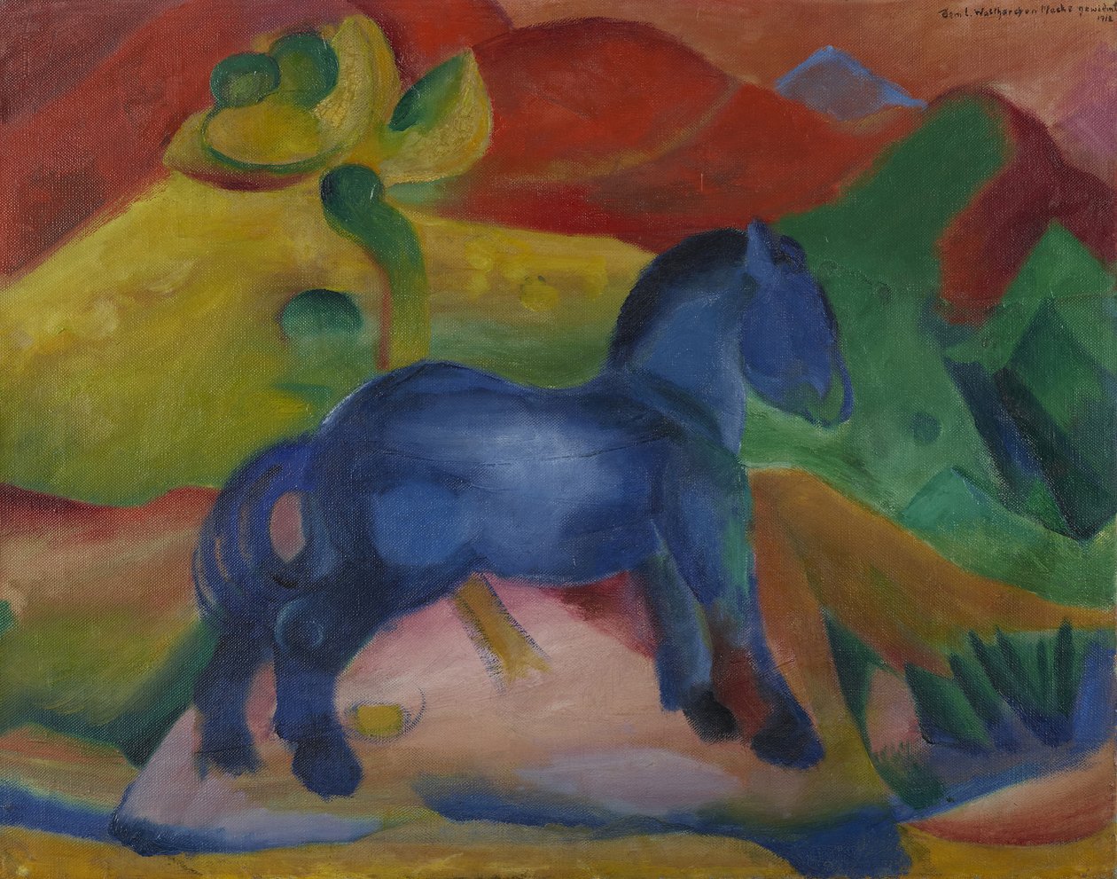 Kleines blaues Pferd Kinderbild, 1912 von Franz Marc
