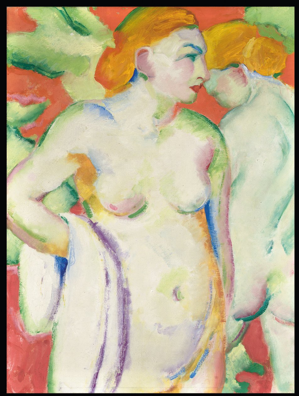 Akt in Zinnober von Franz Marc